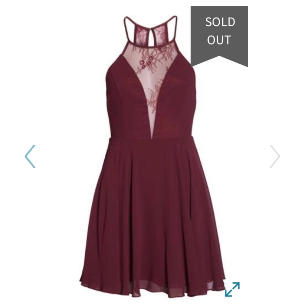 NWT Lulu’s halter neck mini dress Size Large